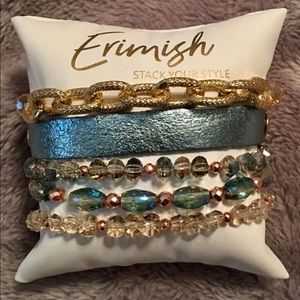 Erimish Tides 5pc Bracelet Stack Boutique NEW